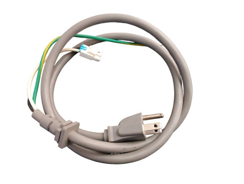 GE WB18X10491 microwave power cord assembly with electrical plug, insulated wiring, and connection terminals.