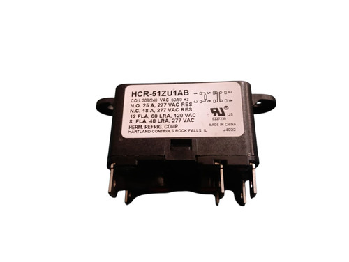 Hartland Controls HCR-51ZU1AB relay with 208/240V coil, 1NO/1NC contacts, for HVAC and industrial control systems