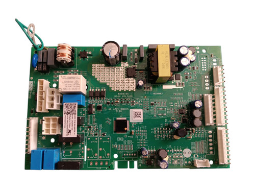 GE Refrigerator Main Control Board 239D6028G103 refurbished electronic circuit board with connectors and components mounted, used for regulating cooling, defrost cycles, and overall refrigerator operation.