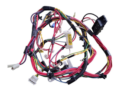 OEM Whirlpool WED6620HC1 dryer wire harness with multiple connectors for electrical distribution and component integration.