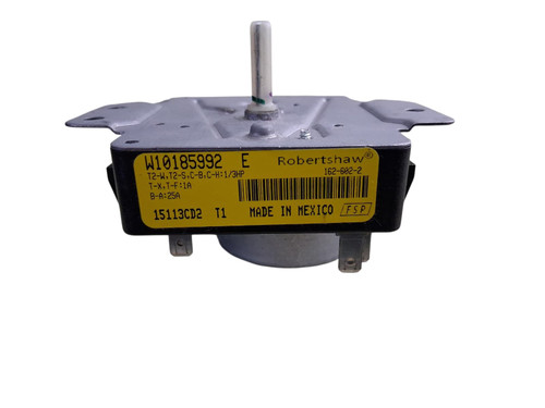 Whirlpool WPW10185992 dryer timer front view showing dial shaft and mounting bracket