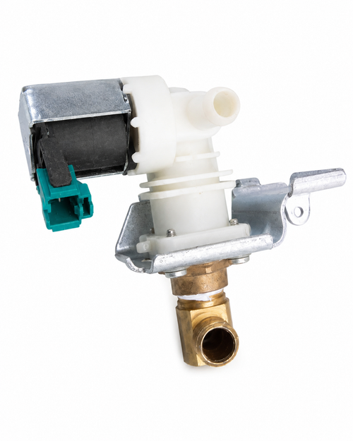 WPW10158389 Whirlpool dishwasher water inlet valve with electrical connector and threaded water connection.