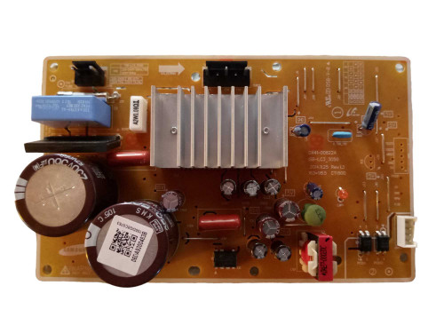 Samsung DA92-00483B refrigerator control board, green OEM PCB with connectors and components for model RF28HDEDTSR/AA-00 cooling system repair.