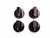 Whirlpool W11158169 black range surface element control knob