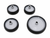 OEM W10558463 Maytag washer and dryer control knob set, refurbished replacement part shown on white background.