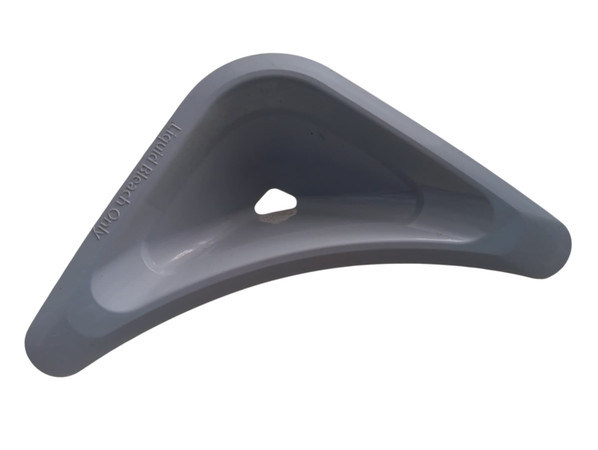 Maytag WH47X26697 washer bleach cup dispenser, genuine OEM replacement part designed to properly dispense liquid bleach during the wash cycle.