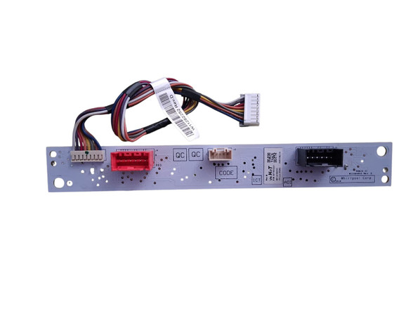 OEM Whirlpool W11675701 LED light assembly with white housing and connector, designed for washer illumination and easy installation.