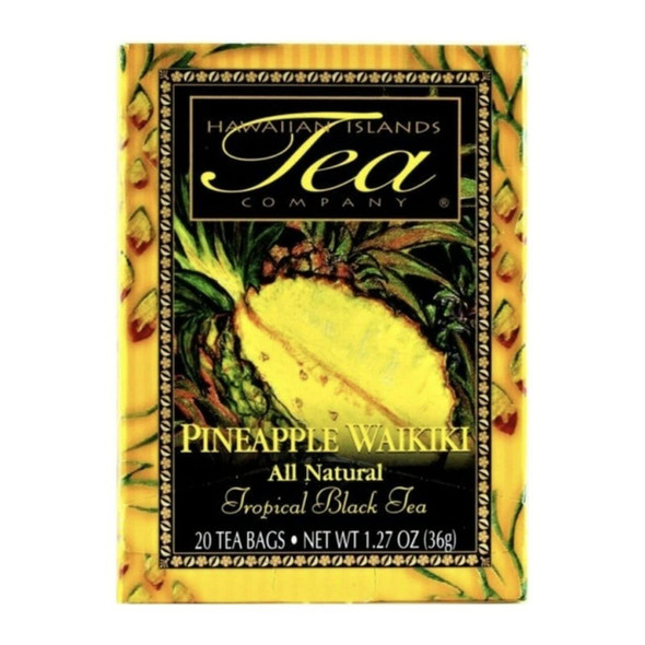 Hawaiian Islands Pineapple Waikiki Tropical Black Tea, All Natural - 20 Teabags