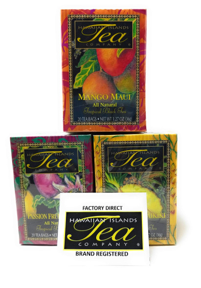 Tropical Tea Gift Set, Mango Maui, Passion Fruit Na Pali, Pineapple Waikiki Tea - view 2