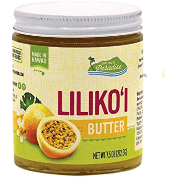 Dip Into Paradise Lilikoi Butter 7.5 Ounce Glass Jar