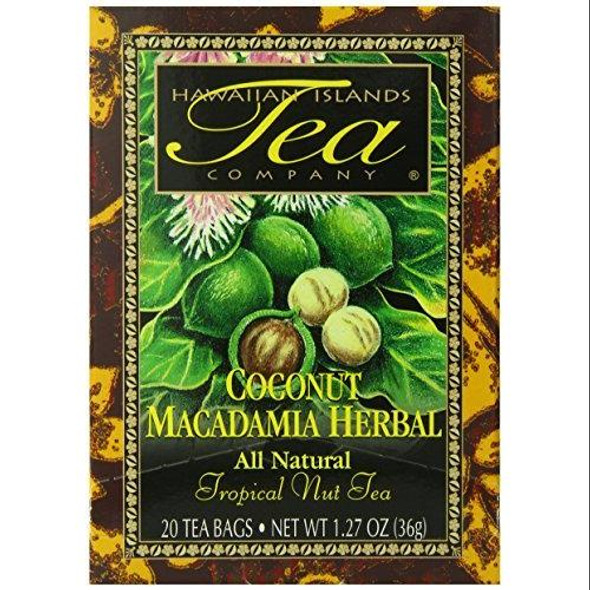 Hawaiian Islands Tea Company Coconut Macadamia Nut Tea 20 Tea Bags