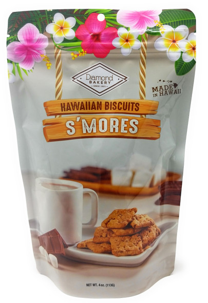 Diamond Bakery Hawaiian Biscuit Cookies S'mores 4 oz (113g) Resealable Pouch
