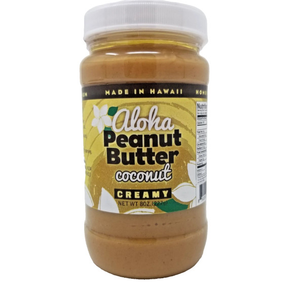 Aloha Bakehouse Creamy Coconut Flavor Peanut Butter 8 Ounce Jar Aloha Bakehouse Creamy Coconut Flavor Peanut Butter 8 Ounce Jar