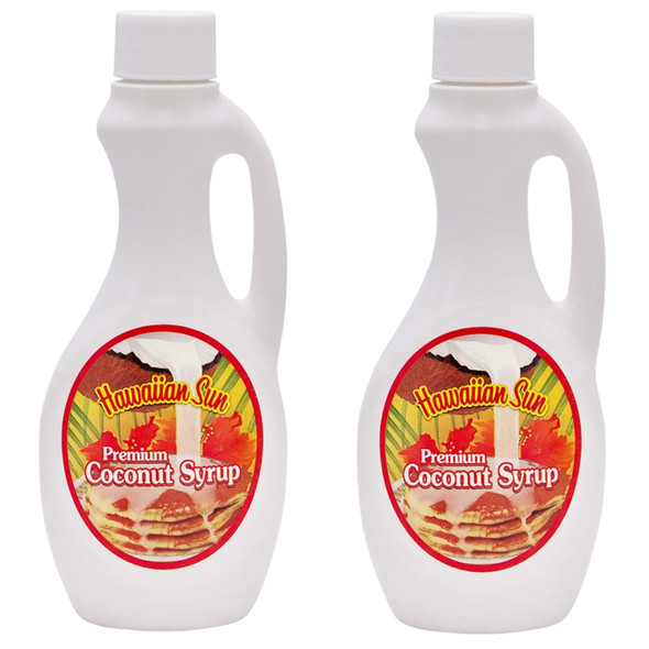 Hawaiian Sun Premium Coconut Syrups 8.3 fl. oz. Mini Bottles (Pack of 2)