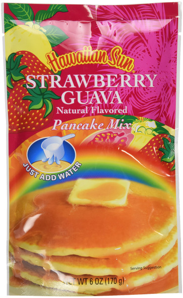 Hawaiian Sun Strawberry Guava Pancake Mix, 6 Ounce