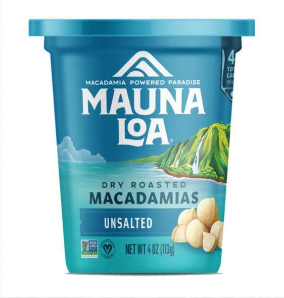 Mauna Loa Premium Hawaiian Roasted Macadamia Nuts, Unsalted Flavor, 4 Oz