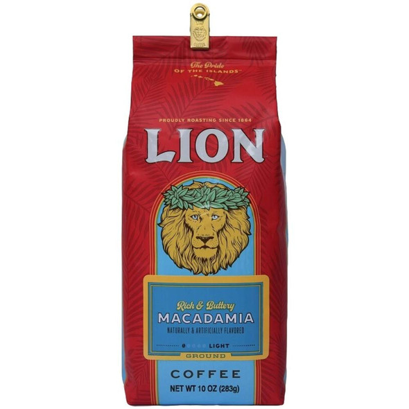 Lion Coffee Macadamia Flavor Ground Light Roast 10 oz. Bag