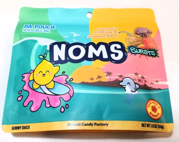 Noms Gushers Li Hing & Lemon Peel Gummy Snack 1.9 oz – Made in Hawaii, Vegan