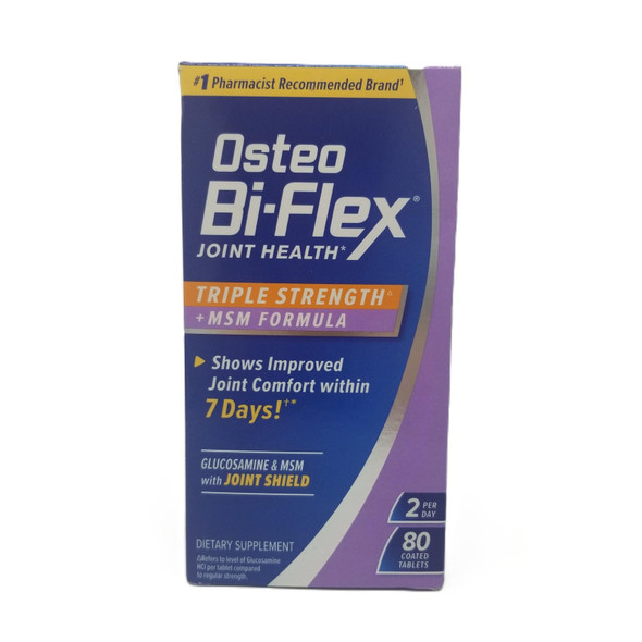Osteo Bi-Flex Joint Health Triple Strength MSM Formula 80 Tablets Joint Support