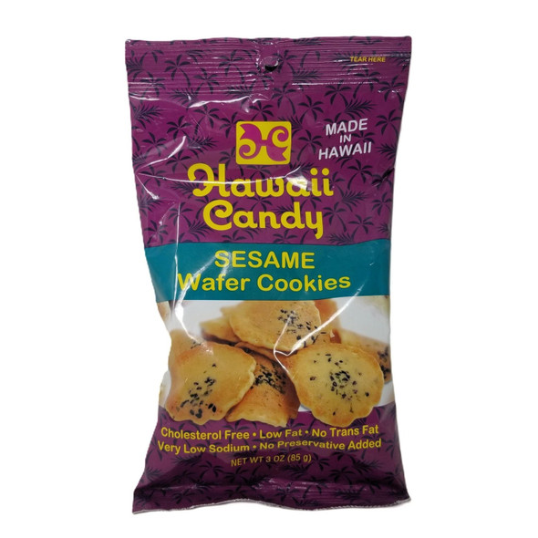 Hawaii Candy Sesame Wafer Cookies 3oz Made In Hawaii Cholesterol Free Low Fat