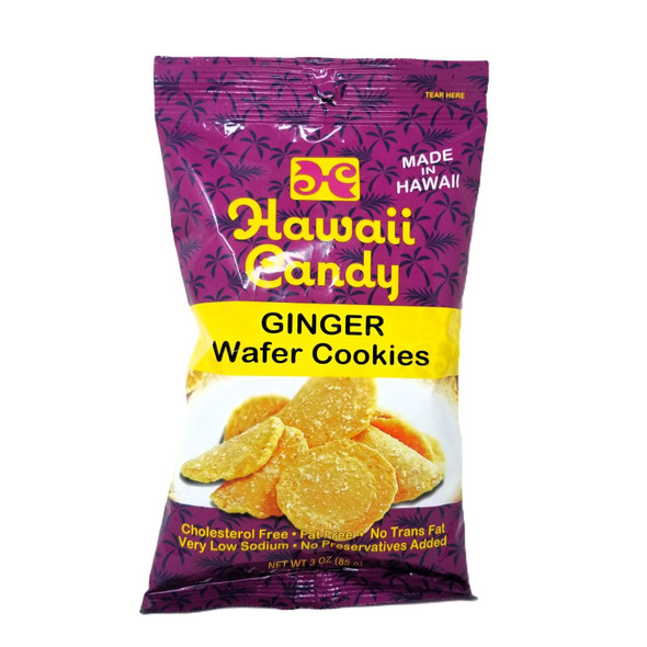 Hawaii Candy Ginger Wafer Cookies Made in Hawaii 3oz Cholesterol Fat Free Snack Hawaii Candy Ginger Wafer Cookies Made in Hawaii 3oz Cholesterol Fat Free Snack