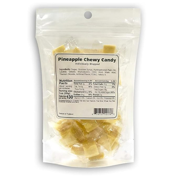 Enjoy Snacks Pineapple Chewy Candy – 5 oz Bag – Soft Tropical Candy – Individually Wrapped