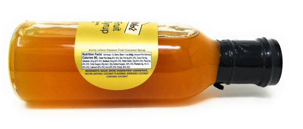 Aunty Lilikoi Passion Coconut Syrup 12oz | Hawaiian Dessert Pancake Topping