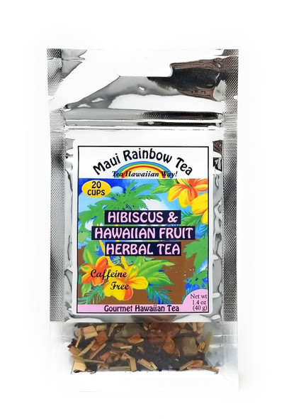 Maui Rainbow Tea Hibiscus Hawaiian Fruit Herbal Tea Caffeine Free 1.4oz 20 Cups