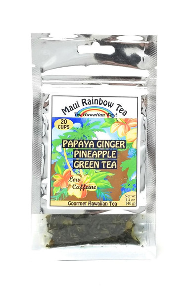 Maui Rainbow Tea Papaya Ginger Pineapple Green Tea 20 Cups Low Caffeine Hawaii