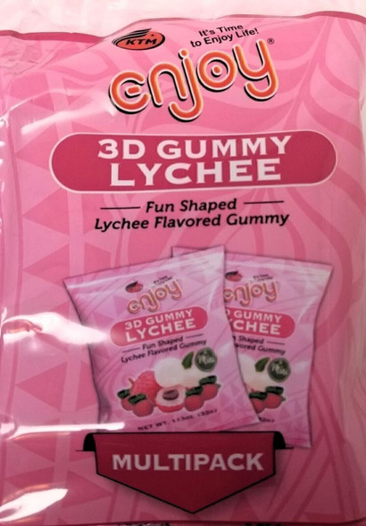 Enjoy 3D Lychee Gummy Candy - 8 Pack Multipack, Fun Shaped, Sharing is Cool! Enjoy 3D Lychee Gummy Candy - 8 Pack Multipack, Fun Shaped, Sharing is Cool!