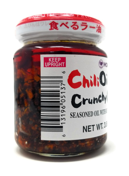 Momoya Chili Oil With Crunchy Garlic Japanese Red Pepper Seasoning 3.88 Oz Glass Jar - view 2