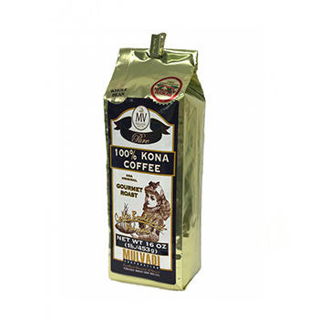 Mulvadi 16 oz 100% Kona Coffee Whole Bean