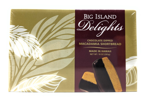Hawaiian Macadamia Chocolate Shortbread Cookies - Gift Box of 12