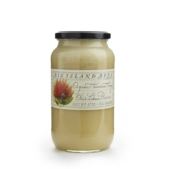 Organic Ohia Lehua Blossom Raw Hawaiian Honey, Single Floral Variety by Big Island Bees