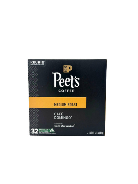 Peet's Coffee Medium Roast Cafe Domingo Recyclable K-Cups 32 ct