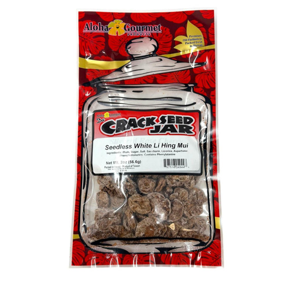 Crack Seed Jar Seedless White Li Hing Mui 2 oz