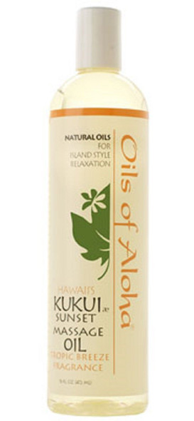 Oils of Aloha Kukui Sunset Massage Oil Tropic Breeze 4oz Hawaii Spa Gift