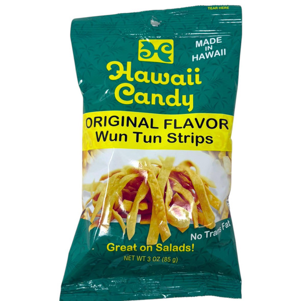 Hawaii Candy Original Flavor Wun Tun Strips 3oz Made in Hawaii