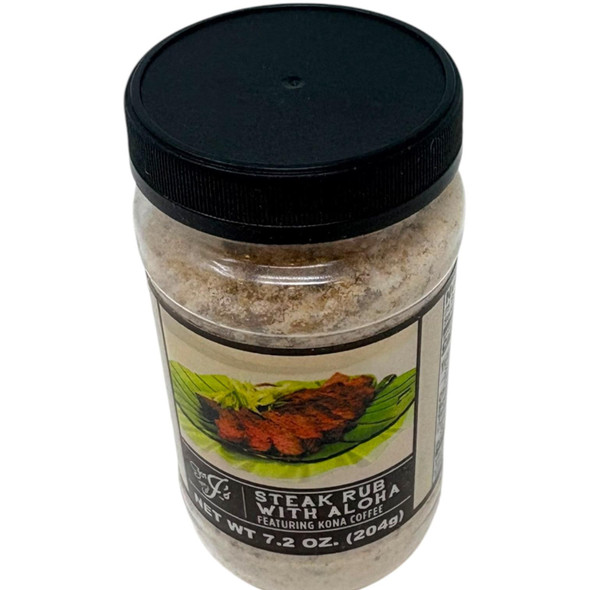 For J's Hawaii Steak Rub with Aloha Kona Coffee 7.2 oz BBQ Grill Seasoning