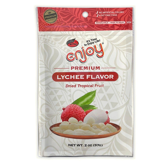 Enjoy Premium Lychee Flavor Dried Tropical Fruit No Artificial Colors 3.5 oz