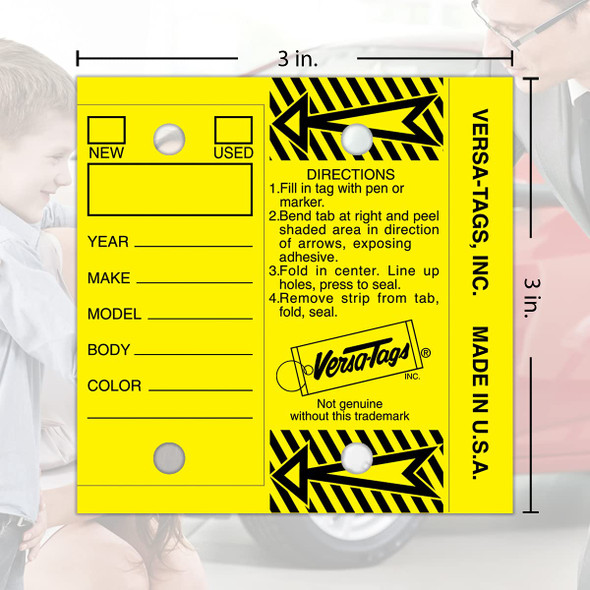 Versa-Tags 250 Key Tags, Self Protecting Poly, 1.25''x3'', Highly Resistant to Abrasion - view 2
