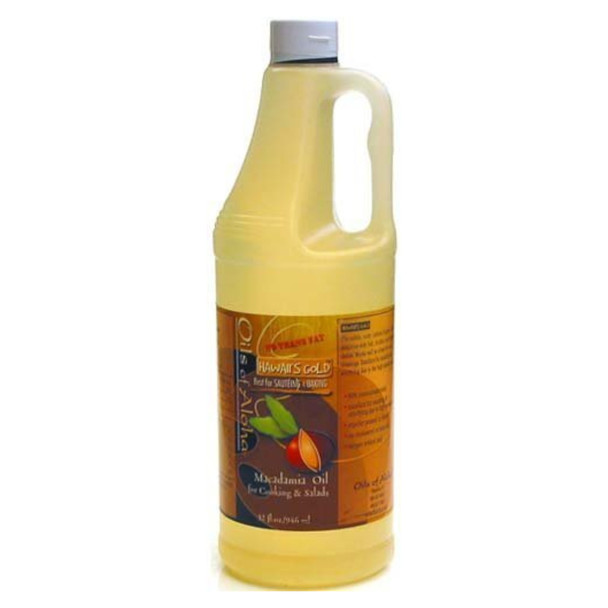 Hawaiis Gold Macadamia Oil Cooking and Salad Oil, 100% Pure (32 Oz, 945 ml.)