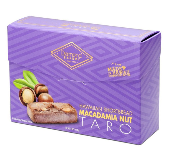 Diamond Bakery Premium Hawaiian Macadamia Nut Shortbread Cookies, Taro
