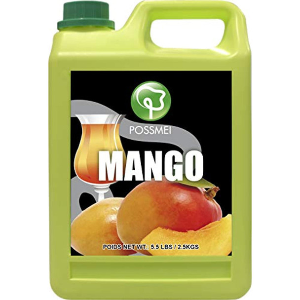 Possmei Flavored Syrup, Mango, 5.5 Pound