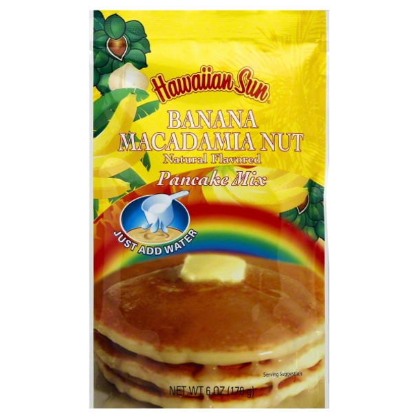 Hawaiian Sun Banana Macadamia Nut Pancake Mix 6 Oz. Bag