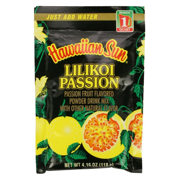 Hawaiian Sun Lilikoi Passion Powder Fruit Drink Mix 4.16 Oz. Bag