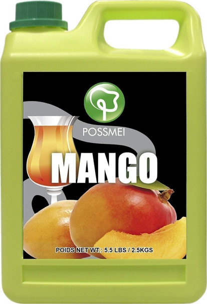 Possmei Bubble Tea Syrup Mango Flavor 5.5 lbs. Imported from Taiwan