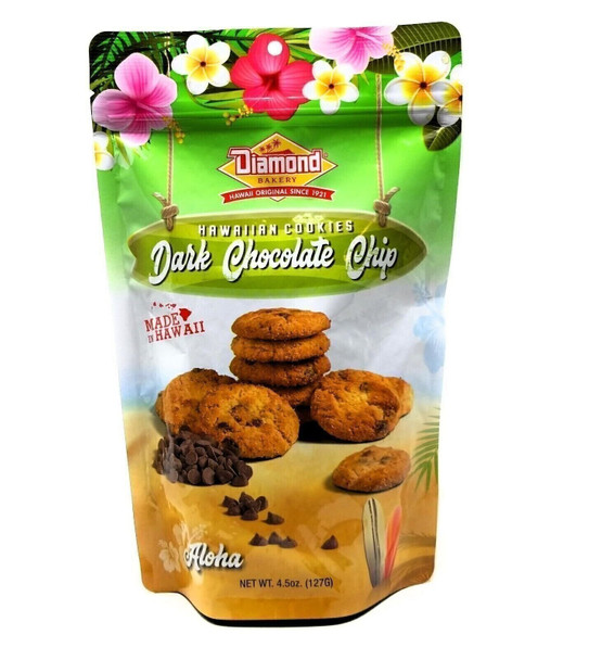 Diamond Bakery Cookies Dark Chocolate Chip Flavor 4.5 oz Resealable Pouch