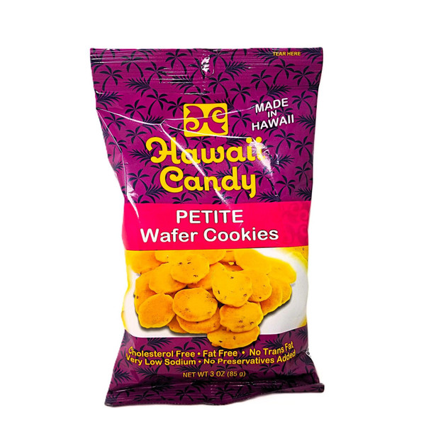 Hawaii Candy Petite Wafer Cookies 3oz Made in Hawaii Fat Free Low Sodium Snack
