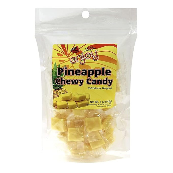 Enjoy Snacks Pineapple Chewy Candy – 5 oz Bag – Soft Tropical Candy – Individually Wrapped